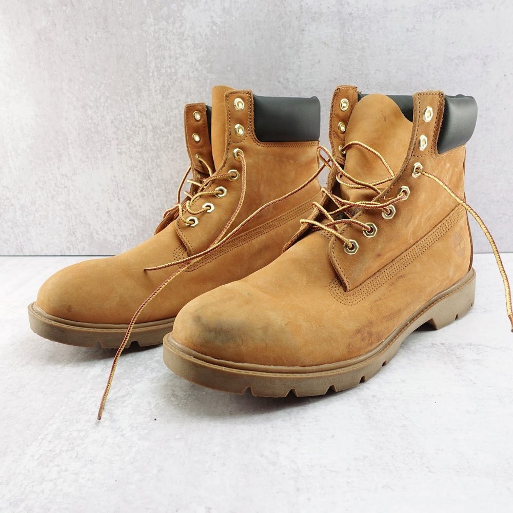 Timberland 6 Inch Premium Waterproof Boots Mens 12 Wheat Nubuck 18094 Workwear